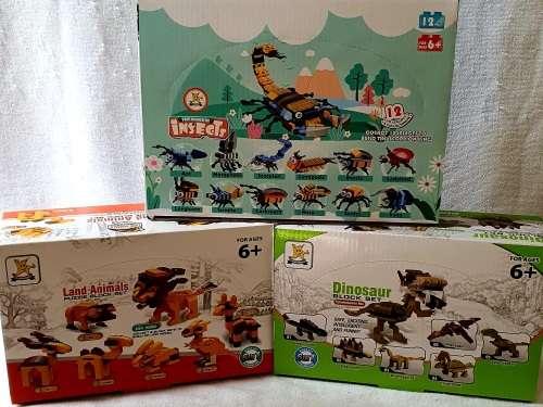 TOY BUILDING BLOCKS.INSECT, ANIMAL DINOSAUR COMBO SETS