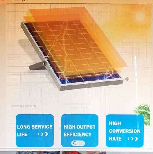 SOLAR LIGHT. 65w led light with solar panel