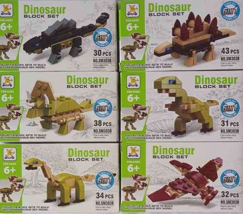 TOY BUILDING BLOCKS., 6 in 1  DINOSAUR  SET