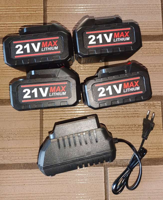 21V Lithium-Ion 4-in-1 Cordless Brushless Drill & Angle Grinder Tools Set