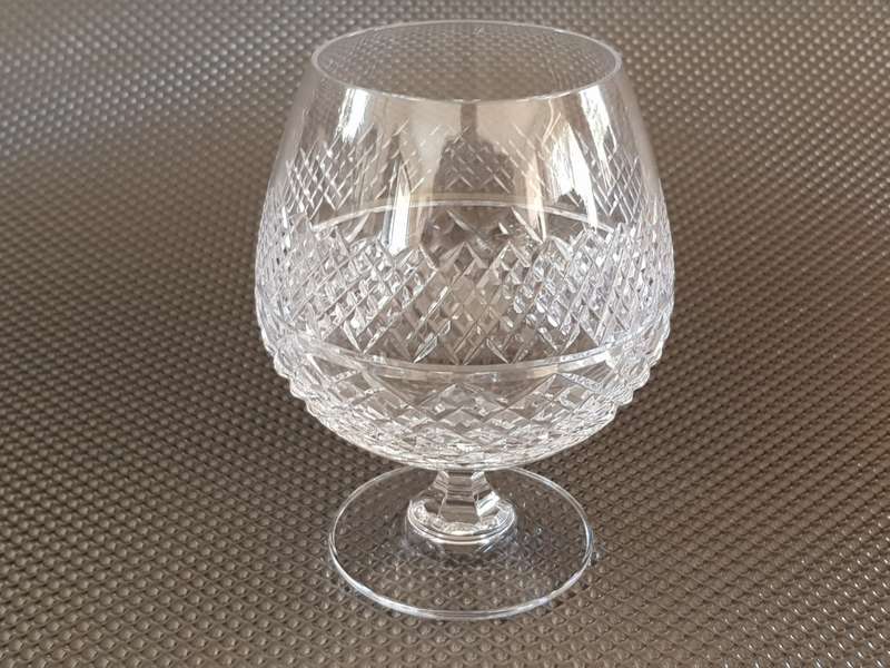Set of 6 Hand Cut Lead Crystal Vintage Brandy Glasses - High Quality Brandy Balloon Glasses
