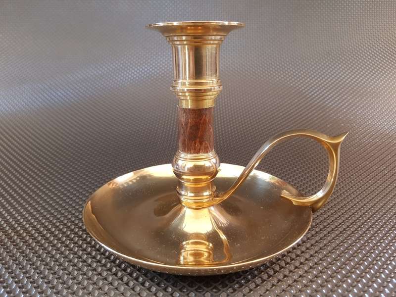 Vintage Brass Chamber Candlestick Holder's.