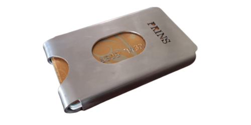 Original Prins Stainless Steel Wallet / Money clip / Cardholder - Anti Theft RFID Protected