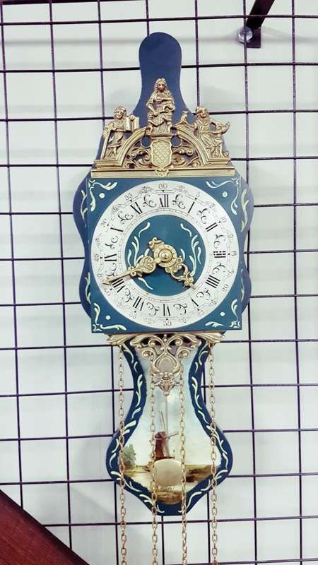 Hand Painted Dutch 8Day Wall Clock