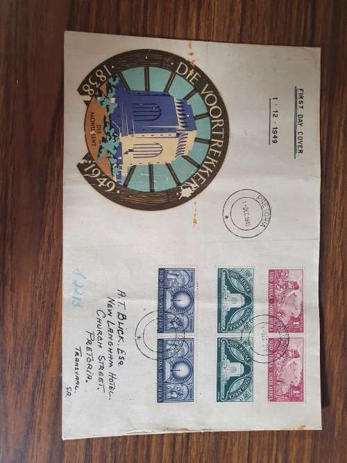 First Day Cover Voortrekker Monument 1949