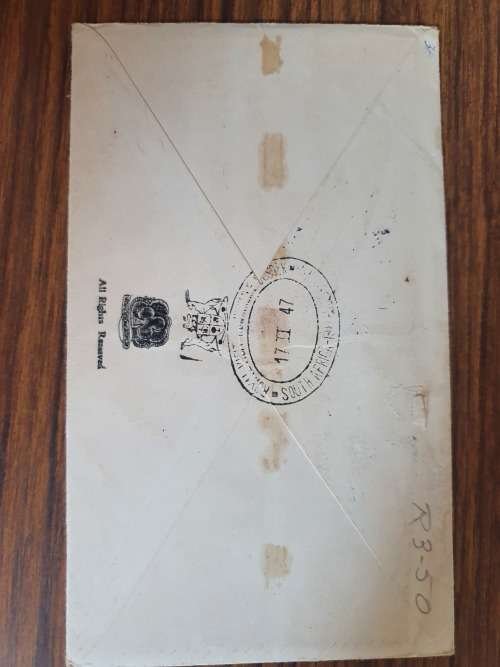 First Day Cover Royal Visit 1947