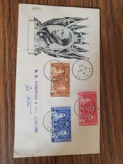 Cover King St Christopher and Nevis 1937