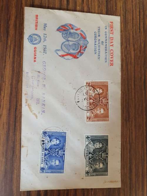 First Day Cover Coronation British Guiana 1937