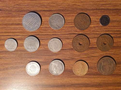 Potluck 3 coins different countries different denominations