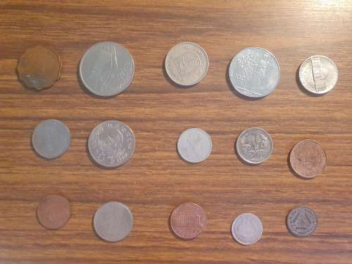 Potluck 13 coins different countries different denominations