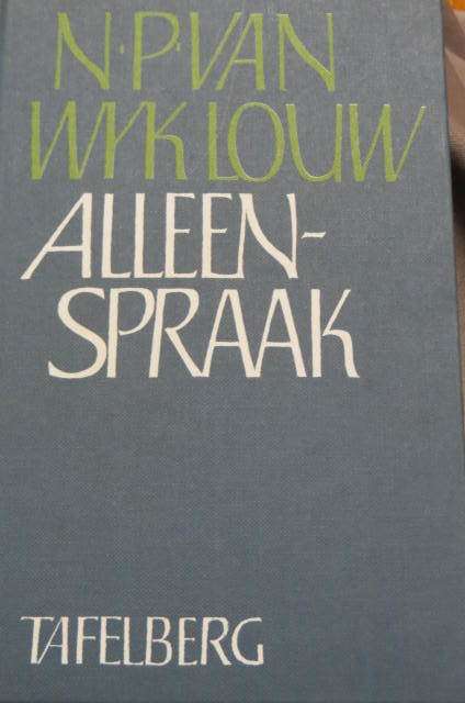 Alleenspraak. N.P. van Wyk Louw