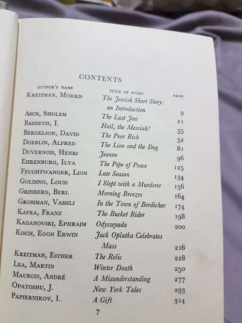 Jewish Short Stories of To-day. Editor: Morris Kreitman