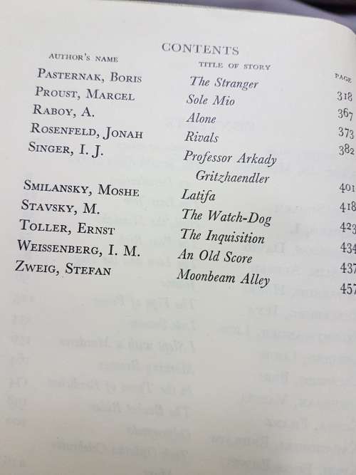 Jewish Short Stories of To-day. Editor: Morris Kreitman