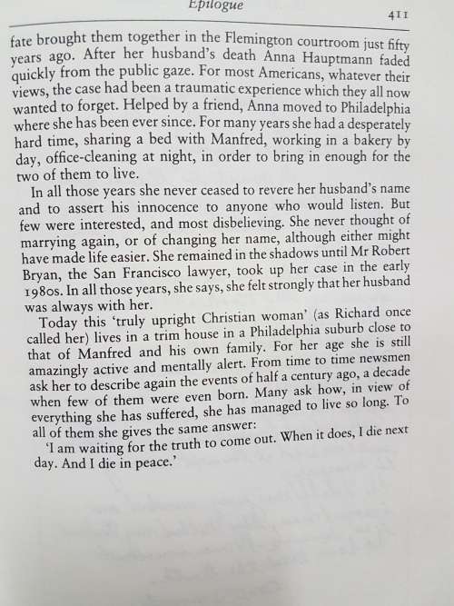 The Airman and the Carpenter: The Lindbergh Case and the framing of R. Hauptmann. Ludovic Kennedy.