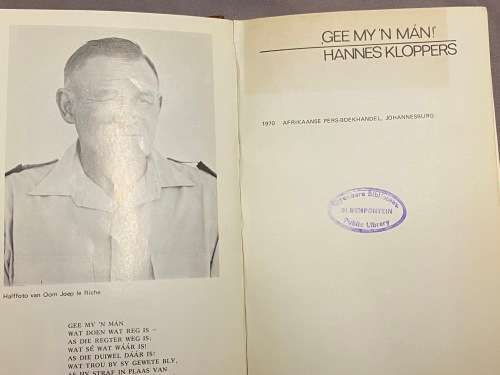 Kloppers, Hannes. Gee my `n man.