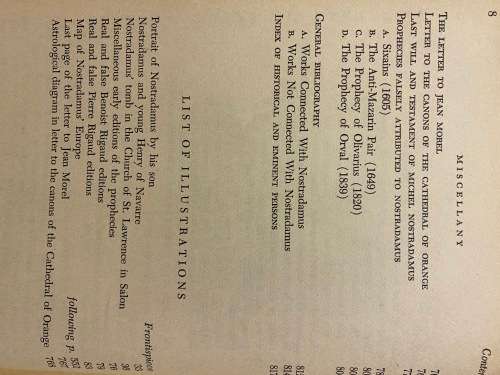 Leoni, Edgar. Nostradamus and his prophesies (One side French opposite page in English).