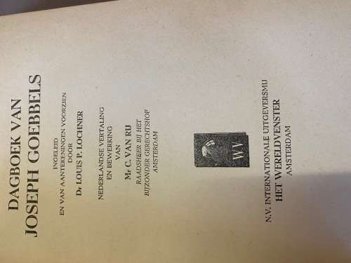 Het dagboek van Joseph Goebbels (handlanger van Hitler)