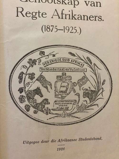 Afrikaanse Studentebond. Gedenkboek ter ere van die Genootskap van Regte Afrikaners