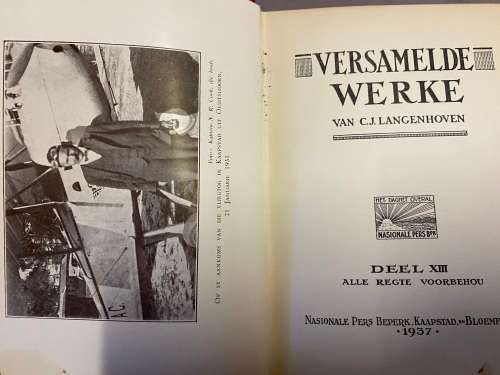 Versamelde werke C.J. Langenhoven. Deel VIII, 1937. (Rooi stel)