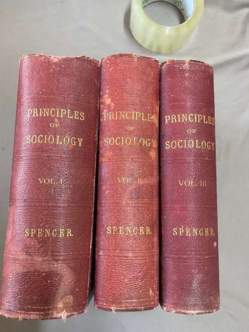 Principles of Sociology volumes I, II & III. Herbert Spencer. A System of philosophy.