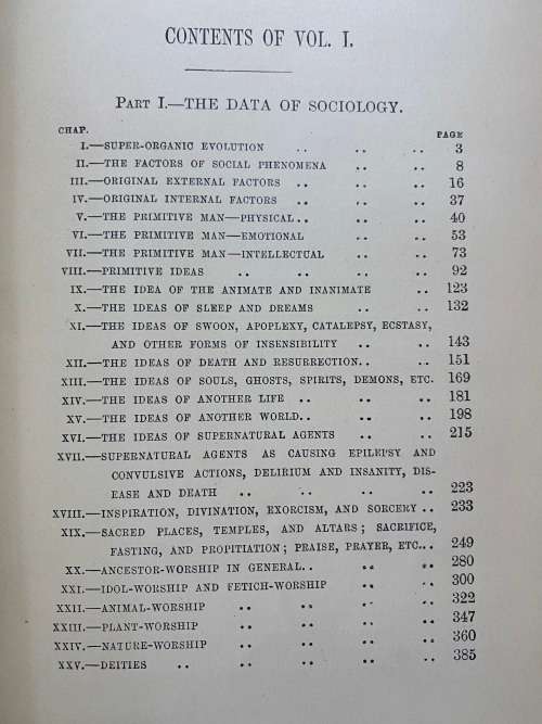 Principles of Sociology volumes I, II & III. Herbert Spencer. A System of philosophy.