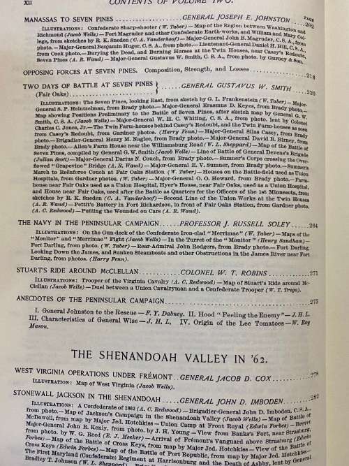 Battle and Leaders of the Civil War. Vol. II. III & IV.  Ed. R.U. Johnson. USA Civil War
