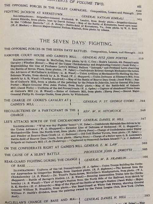 Battle and Leaders of the Civil War. Vol. II. III & IV.  Ed. R.U. Johnson. USA Civil War