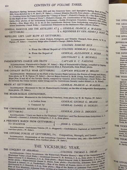 Battle and Leaders of the Civil War. Vol. II. III & IV.  Ed. R.U. Johnson. USA Civil War