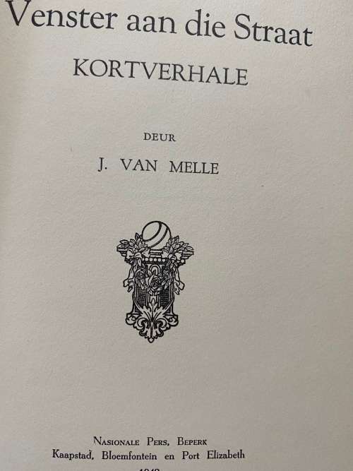 Venster aan die straat: kortverhale. J. van Melle.