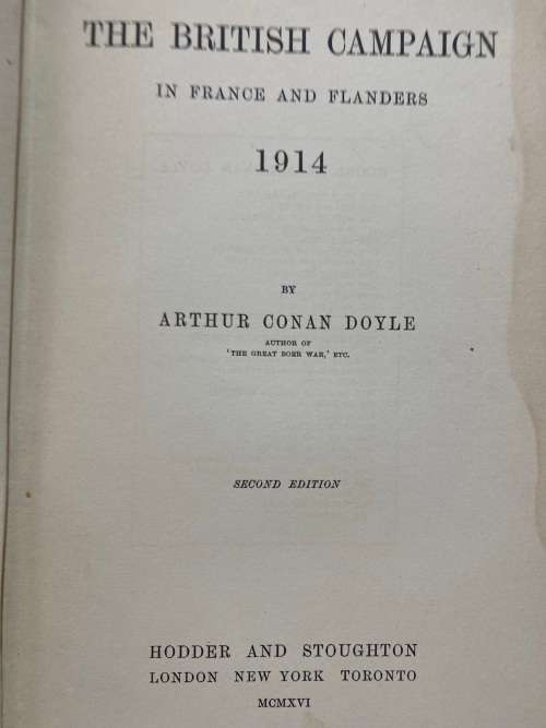 The British Campaign in France and Flanders 1914. Arthur Canon Doyle. World War I