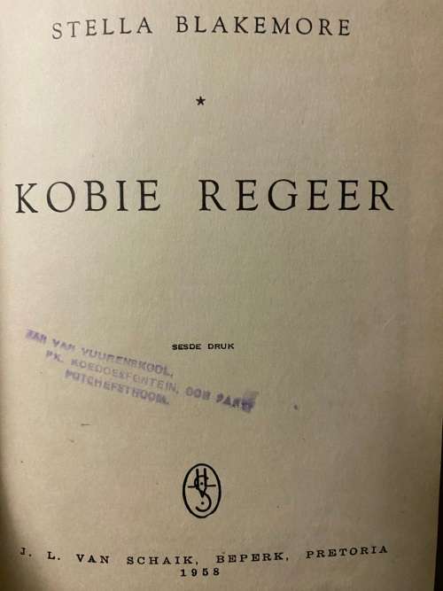 Kobie Regeer. Stella Blakemore.
