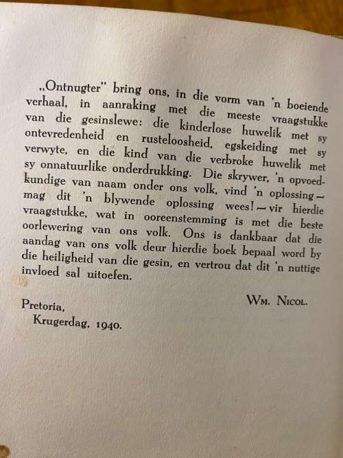 Oom Piet. Ontnugter. Voorwoord Wm. Nicol.