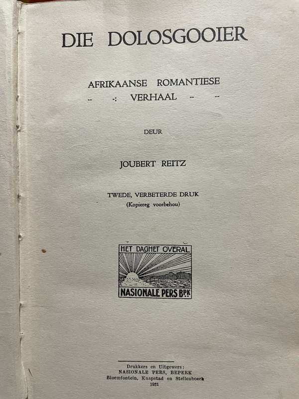 Die Dolosgooier. Joubert Reitz.