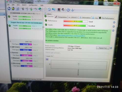 SSD DRIVES USED(barracuda, Samsung)