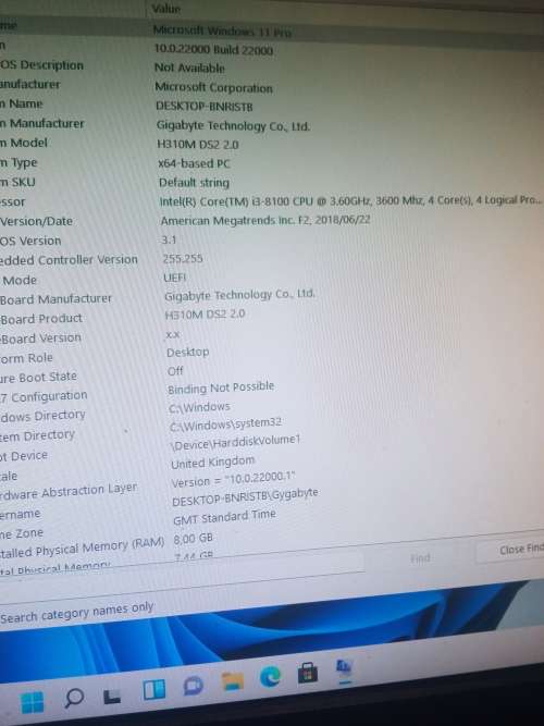 Desktop pc with intel I3 8100 8gen cpu