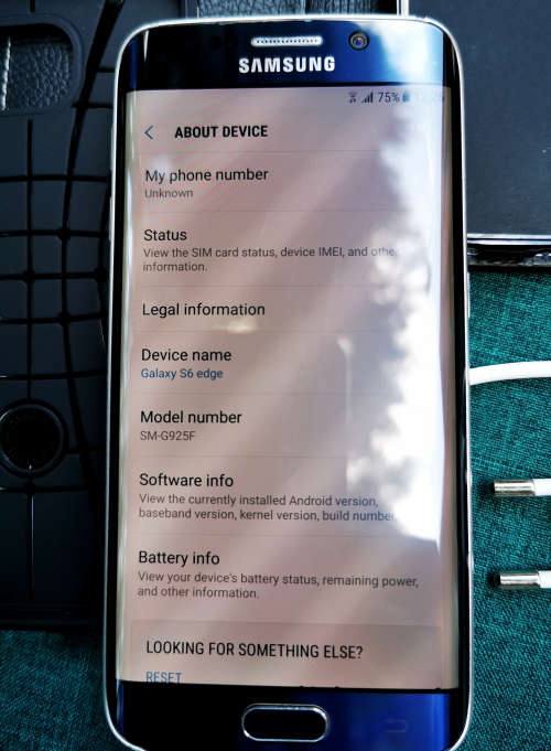 SAMSUNG GALAXY S6 EDGE 128GB - WITH SAMSUNG FAST CHARGER / CAR CHARGER & 2 COVERS