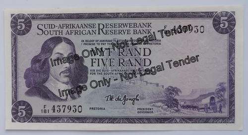TW de Jongh 1st Issue R5 Note. Serial No. F181 437930 UNC