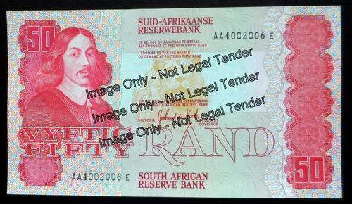 GPC de Kock 3rd Issue R50 Note Serial AA4002006. UNC