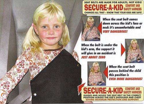 Limite Offer - Secure-A-Kid Safety Harness for CAR seat belts