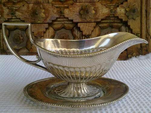 SILVER PLATE SAUCE BOAT