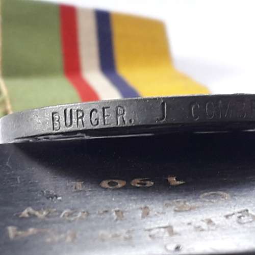 Anglo Boer War Medal: Burger J Combrinck