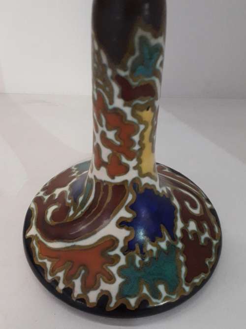 Dutch Gouda Pottery Candlestick