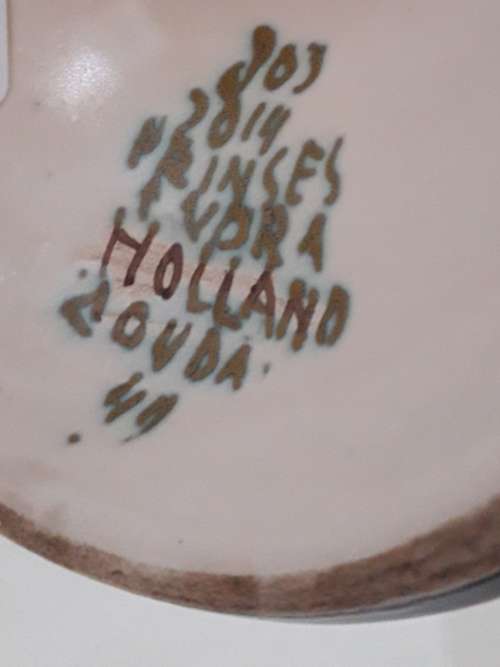 Dutch Gouda Pottery Candlestick