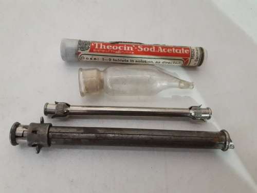 Glass Syringe Tube, Glass Tablet Holder, and Steel Syringe  Tubes Set