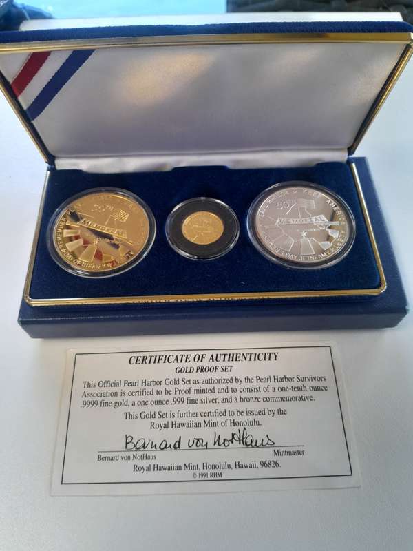 Official Pearl Harbor 50th anniversary commemorative set