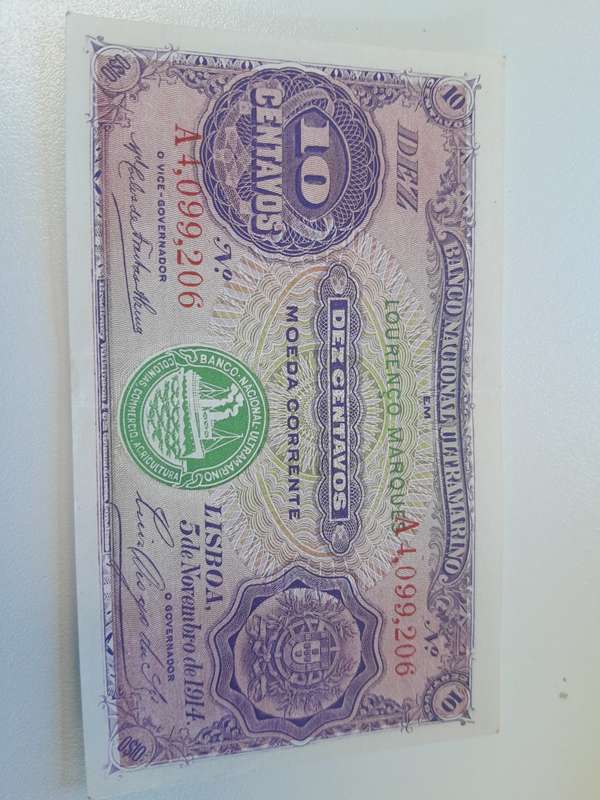 1914 Centavos 10 Mozambique