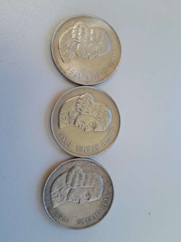 Silver One Rand Coins x 13