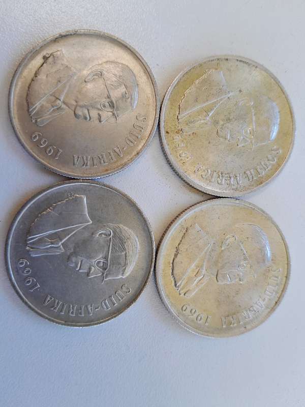 Silver One Rand Coins x 13