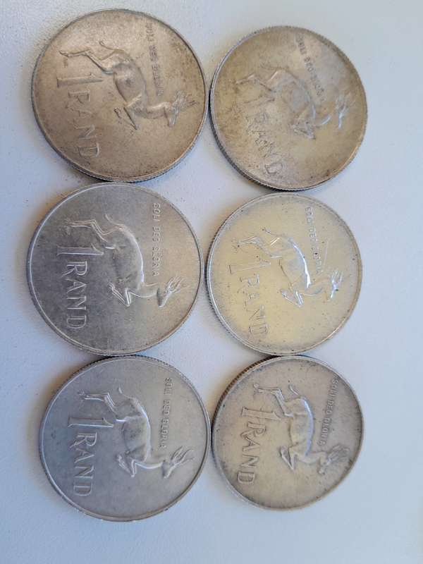 Silver One Rand Coins x 13