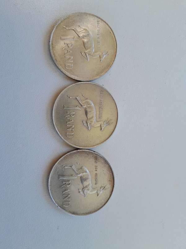 Silver One Rand Coins x 13